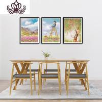 封后十字绣2019新款客厅卧室小件三联画满绣自己绣手工森林日记挂画 Y610532森林日记-木梯女孩(11CT白/满绣)