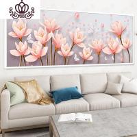 封后(FENGHOU)玉兰花十字绣2019新款绣客厅线满绣清新自然风卧室床头自己 [满绣十字绣]180X65CM[丝线]