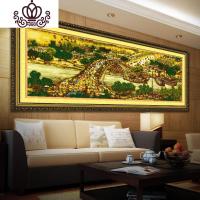 封后丽莎2019十字绣清明上河图十字绣满绣客厅2018新款线绣钻石 2米[古娟-3股丝线]200*75厘米[丝线更饱满]