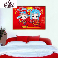 封后十字绣2019新款绣小件情侣婚礼结婚款线绣自己绣手工卧室一 100x80cm/生态棉线/精修满绣/中格三股线/带图纸