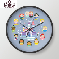 封后DMC十字绣套件客厅新款杂志款公主城堡钟面钟表浅蓝布印花 11CT3股绣浅蓝色布印花款