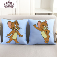 封后自己绣鼠年2020新款十字绣抱枕鼠宝宝可爱卡通情侣汽车抱枕靠垫 B款(扶墙)1个含枕芯