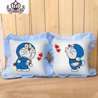 封后十字绣抱枕2019新款线绣自己绣小件刺绣手工卡通动漫汽车卧室沙发 哆啦A梦(心在左边)1个枕套