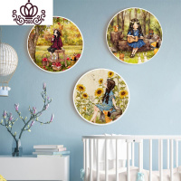 封后2019十字绣新款绣客厅简约现卧室森林女孩卡通可爱线绣满绣自己绣 ②吉他女孩50x50cm丝线3股满绣