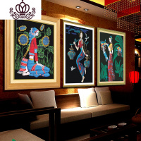 封后5D美女十字绣丰收阳光情心舞飞扬云南重彩阿诗玛花之香钻石画 一号阳光情55x70亮丽丝线精准印布(5D立体黑色不绣)