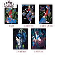 封后云南重彩十字绣线绣2019新款客厅卧室玄关中式名族美女简单满绣画 [沉思][中格三股绣][60*75厘米满绣棉线]