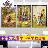 封后(FENGHOU)蒙娜丽莎十字绣苹果卡通女孩2019线绣新款简约现代客厅小幅卧室 吉他女孩[生态棉线]53*72厘米