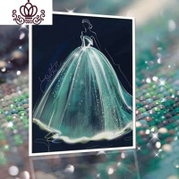 封后(FENGHOU)结婚2019新款婚纱5D水晶钻石画情侣满钻客厅点粘钻贴钻十字绣卧 如需其他尺寸[可以定做]请联系客