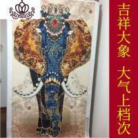 封后竖版玄关十字绣钻石绣201920新款绣客厅点贴钻石画满钻自己绣手工 80x150cm满钻全贴/收藏宝贝/六钻笔