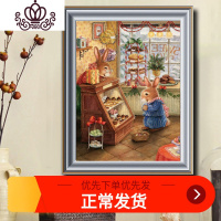 封后十字绣小件新款客厅卧室2019自己绣手工兔子彼得兔之商店 兔子商店中格50*60棉线精准印花