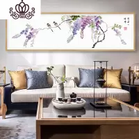 封后(FENGHOU)十字绣2019新款线绣简单中国风自己绣客厅家用手工小件梅花 [生态棉3股线绣][单幅6515-紫藤