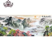 封后十字绣2019新款线绣大幅客厅大气风景自己绣手工满绣富 [2020送鹤剪]2.3米富春山居图新版780大格4股绣[长