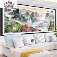 封后(FENGHOU)KS十字绣2019新款线绣大幅客厅大气风景自己绣手工满绣富 [2020送鹤剪]1.9米富春山居图新