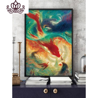 封后(FENGHOU)钻石画2019新款绣大幅客厅大鱼卡通满贴砖大气自己手工小件 [满钻版]魔方圆钻50*70厘米十字绣