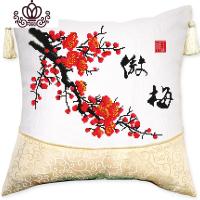 封后十字绣2019新款线绣梅兰竹菊抱枕客厅家用枕头套一对自己绣手工 [生态棉3股][单个拍下请备注型号]不含枕芯