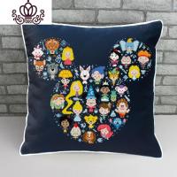 封后DMC十字绣套件客厅新款 杂志款卡通头象儿童房印花抱枕装饰 框画款11CT中格3股绣亚麻色棉布印花款