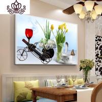 封后(FENGHOU)简约清新5d钻石画满钻石绣餐厅贴钻十字绣2019新款红酒杯 [满钻版]70x50厘米5D魔方圆钻[