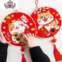 封后(FENGHOU)十字绣2019新款线绣小件简单手工挂件新手家用免装裱卧室情侣一对 特色版-棉线-仿竹绷[送铃铛+钻