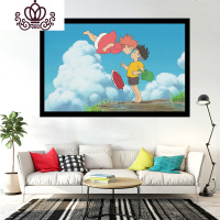 封后波妞宗介情侣十字绣宫崎骏钻石画悬崖上的金鱼姬2019新款客厅挂画 50CM十字绣要哪个版备注