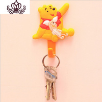 封后10个卡通无痕挂钩强力粘胶插座挂钩免打孔粘钩浴室挂背墙壁装饰 维尼熊5只装