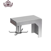 封后厨房免打孔无痕墙壁置物架免钉粘钩挂钩挂勺子挂架可旋转挂钩多用 银色旋转4钩[PP材质]