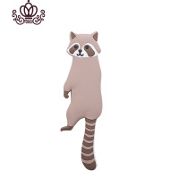 封后挂钩创意卡通粘胶免打孔壁挂浴室厨房可水洗粘钩后钥匙包收纳钩 小浣熊(咖)