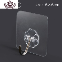 封后10个电源插头挂钩厨房电线粘贴式壁挂创意免打孔强力插座挂架粘钩 20个装强力透明粘钩