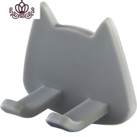 封后10个创意插头挂钩厨房电线粘贴式壁挂收纳免打孔强力插座无痕粘钩 灰色10个