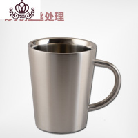 封后304不锈钢双层隔热水杯马克杯 冷饮果汁杯防摔杯子创意咖啡杯