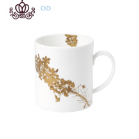 封后玮致活 王薇薇Vera Wang灿金花园骨瓷马克杯 家用水杯