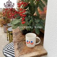 封后系ins云朵笑脸陶瓷杯女简约情侣马克水杯学生牛奶咖啡杯家居