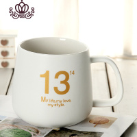 封后陶瓷马克杯 创意情侣咖啡杯 早餐恒温水杯1314情人节