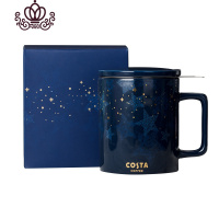 封后杯子2019圣诞树马克杯子高级感星空北欧ins带盖勺男女生简约