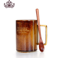 封后创意美式挂耳咖啡杯 欧式茶具茶水杯子 简约陶瓷马克杯牛奶杯家用