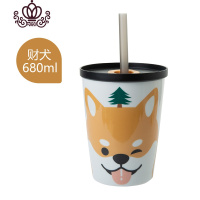 封后可爱陶瓷杯子女学生带盖勺马克杯网红情侣水杯创意超大容量咖啡杯