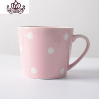 封后160波点陶瓷马克杯家用客厅牛奶杯 创意带手柄办公室防烫茶水杯