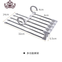 封后伸缩折叠多功能多层裤架裤子衣架家用魔术裤夹衣柜收纳架裤子挂架