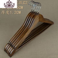 封后实木衣架复古木质衣架子批發成人衣撑裤架服装店酒店防滑木头衣挂