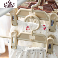 封后婴儿宝宝日本裤架多功能夹子儿童裤架魔术裤挂无痕裙子收纳晾衣架