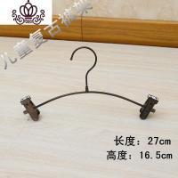 封后10支古铜色儿童衣架复古半圆裤架仿古衣撑挂童服装店仿铜衣架裤夹
