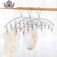 封后3个不锈钢袜子夹衣架宿舍多夹子不锈钢袜架晾衣夹挂防风家用晒袜