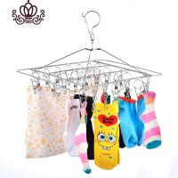 封后卧室晾衣架晒袜子多功能家用夹子祙子户外旋转屋内内裤挂式