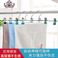 封后柜内裤挂裤夹子强力西裤衣架服装店伸缩裙架裙夹带挂衣晾衣架防滑