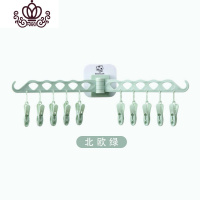 封后粘挂式多功能衣架晒袜子夹子家用塑料袜子架儿童防风内衣架晾衣架