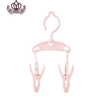 封后便携式旅行衣架晾衣夹可折叠内衣架内裤袜子夹塑料晒衣夹小巧迷你