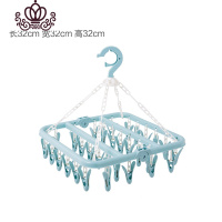 封后多夹子晒袜子衣架32夹塑料文胸晾衣夹家用晒衣架宝宝晾衣架内衣架