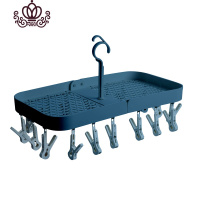 封后晾袜子衣架多夹子家用挂衣内衣架折叠衣服架宿舍收纳架