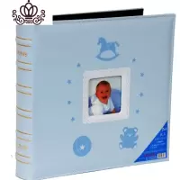 封后高级仿皮相册5寸600张,3r家庭宝宝影集 浅蓝aby