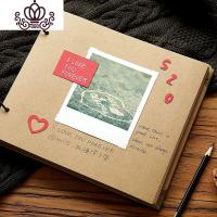 封后牛皮纸活页相册空白DIY同学录文艺复古手工情侣纪念册笔记本 黑纸内页