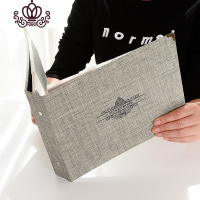 封后票车票飞机电影票收纳本拍立得3寸相册票根夹票据收藏创意 棉麻灰色